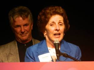 Ms. Margo giving her speech at WEDU award ceremony Feb. 2014